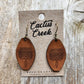 "Dallas"  Handmade Tooled Leather Western Earrings