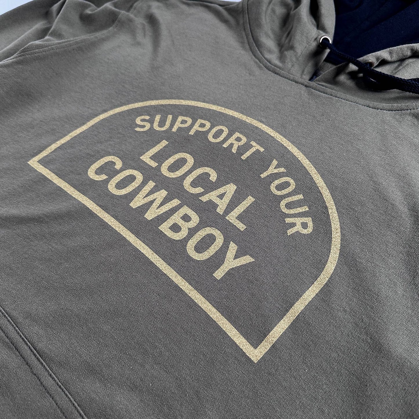 Support Your Local Cowboy Hoodie: XL / Military Green/Black