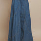 BOHO WIDE LEG DENIM TIERED PALAZZO PANTS