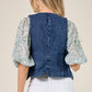 STRUCTURED DENIM VEST 6318: DENIM