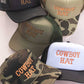 Cowboy Embroidery Trucker Hat Cap: Olive