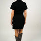 Black Concho Button Down Dress W Western Yokes: L