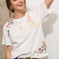 22997T - Western Motif Graphic T Shirt: OFF WHITE