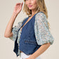 STRUCTURED DENIM VEST 6318: DENIM