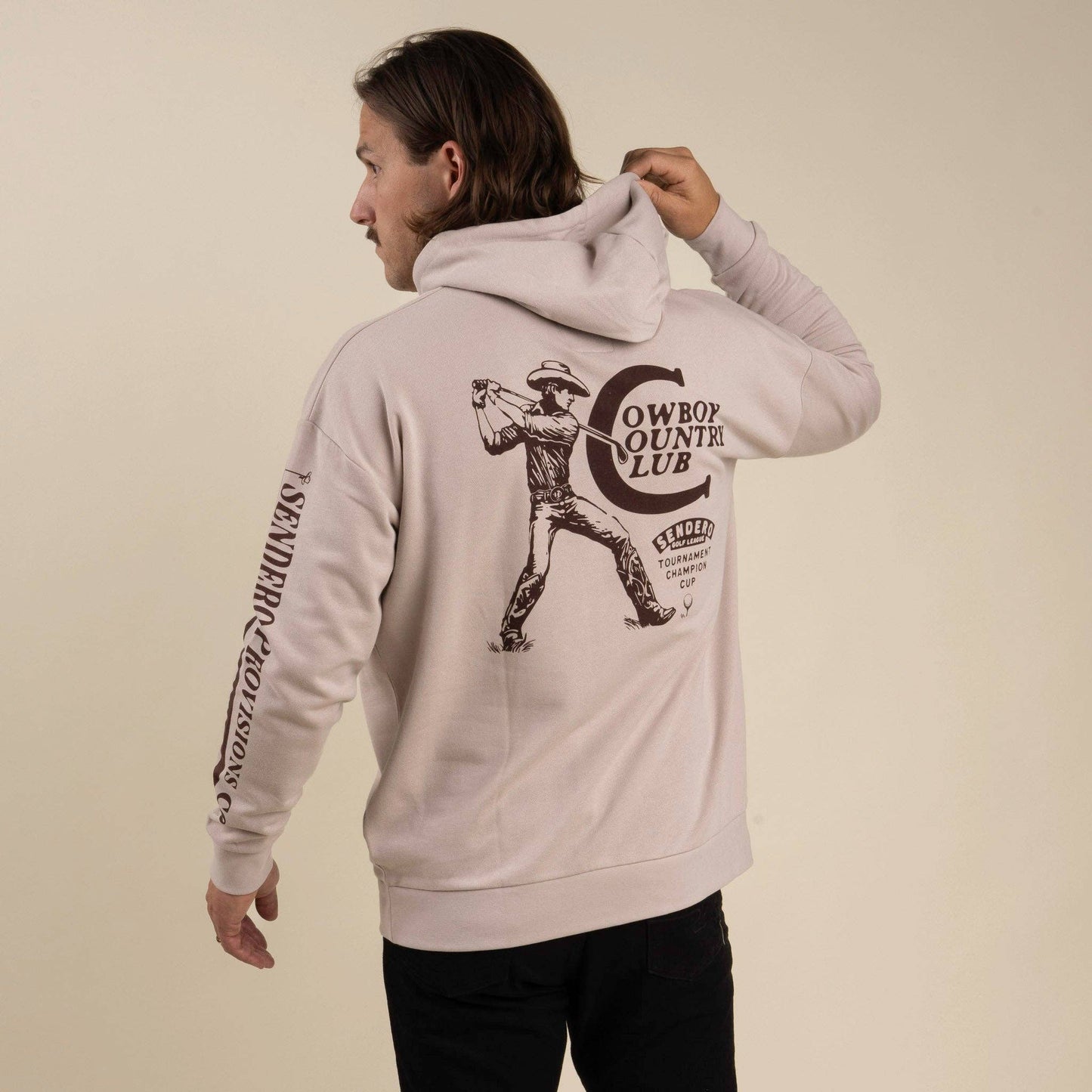 Cowboy Country Club Hoodie: Sand