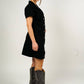 Black Concho Button Down Dress W Western Yokes: L