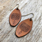 "Dallas"  Handmade Tooled Leather Western Earrings