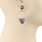 Western Turquoise Heart Hoop Earrings