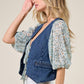 STRUCTURED DENIM VEST 6318: DENIM