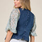 STRUCTURED DENIM VEST 6318: DENIM