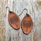 "Dallas"  Handmade Tooled Leather Western Earrings