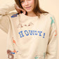 36146T - Western Graphic Howdy Sweatshirt: TAUPE / S