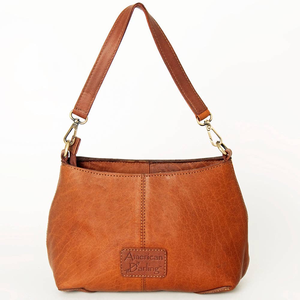 leather and hair on hide shoulder bag