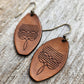 "Dallas"  Handmade Tooled Leather Western Earrings