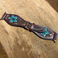 45mm Apple Watch band Floral Tooled Leather: Rustic Floral