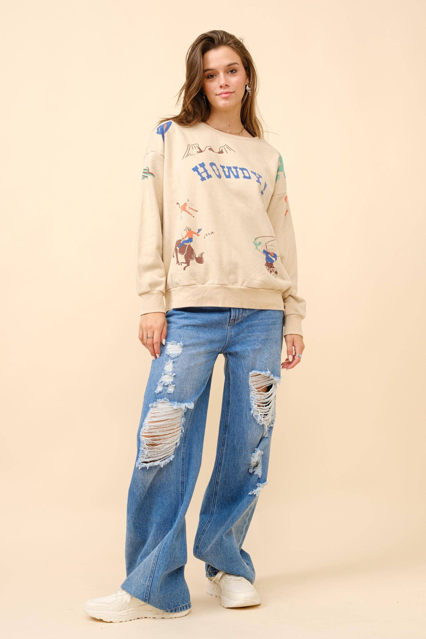 Western Graphic Howdy Sweatshirt: