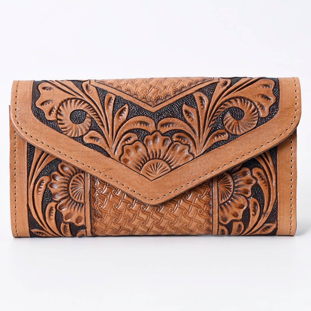 WALLET Hand Tooled  Leather