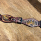 45mm Apple Watch band Floral Tooled Leather: Rustic Floral