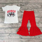 Baby Girls Rodeo Western Tee Bell Pants Clothes Sets: 12-18M