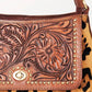 leather and hair on hide shoulder bag