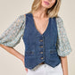 STRUCTURED DENIM VEST 6318: DENIM