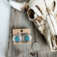 Western Flower Post Earrings : Turquoise