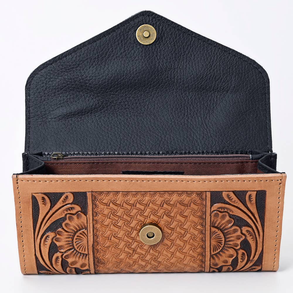 WALLET Hand Tooled  Leather