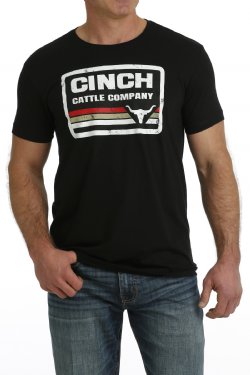 MEN'S CINCH CATTLE COMPANY TEE - BLACK