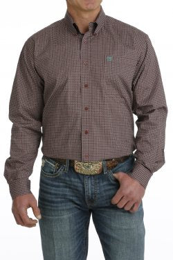 Mens Cinch Button up Burgundy