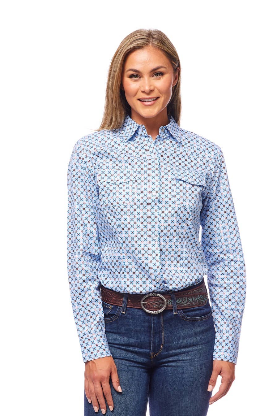 Women's Print Western Inspired Long Sleeves Button Shirts