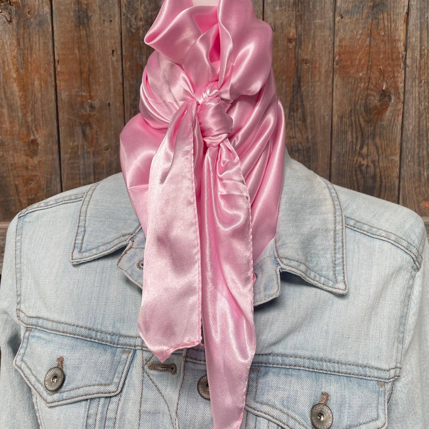 35X35" Solid Pink Wild Rag / Scarf