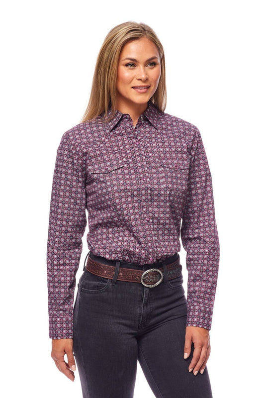 Women's Print Western Inspired Long Sleeves Button Shirts